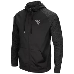 Men's Colosseum Black West Virginia Mountaineers Blackout 3.0 Tonal Raglan Full-Zip Hoodie 5 Men's Colosseum Black West Virginia Mountaineers Blackout 3.0 Tonal Raglan Full-Zip Hoodie -Colosseum shop 5426140 ALT2