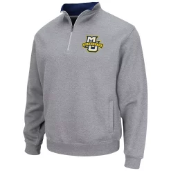 Men's Colosseum Heathered Gray Marquette Golden Eagles Tortugas Team Logo Quarter-Zip Jacket -Colosseum shop 5426760 ALT2