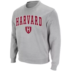 Men's Colosseum Gray Harvard Crimson Team Arch & Logo Tackle Twill Pullover Sweatshirt 5 Men's Colosseum Gray Harvard Crimson Team Arch & Logo Tackle Twill Pullover Sweatshirt -Colosseum shop 5427175 ALT2