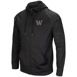 Men's Colosseum Black Washington Huskies Blackout 3.0 Tonal Raglan Full-Zip Hoodie 5 Men's Colosseum Black Washington Huskies Blackout 3.0 Tonal Raglan Full-Zip Hoodie -Colosseum shop 5427387 ALT2