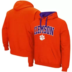 Men's Colosseum Orange Clemson Tigers Big & Tall Arch & Logo 2.0 Pullover Hoodie