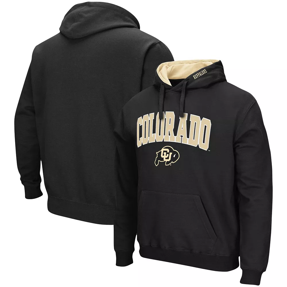 Men's Colosseum Black Colorado Buffaloes Arch & Logo 3.0 Pullover Hoodie 2 Men's Colosseum Black Colorado Buffaloes Arch & Logo 3.0 Pullover Hoodie - Image 2