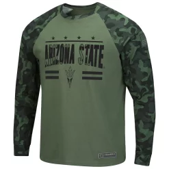 Men's Colosseum Olive/Camo Arizona State Sun Devils OHT Military Appreciation Raglan Long Sleeve T-Shirt 5 Men's Colosseum Olive/Camo Arizona State Sun Devils OHT Military Appreciation Raglan Long Sleeve T-Shirt -Colosseum shop 5628409 ALT2