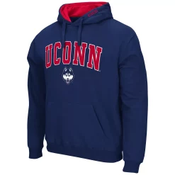 Men's Colosseum Navy UConn Huskies Arch & Logo 3.0 Pullover Hoodie -Colosseum shop 5629050 ALT2