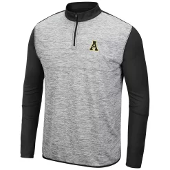 Men's Colosseum Heathered Gray/Black Appalachian State Mountaineers Prospect Quarter-Zip Jacket -Colosseum shop 5629528 ALT2