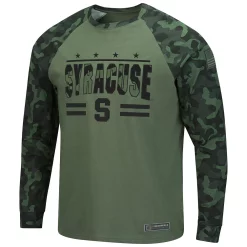 Men's Colosseum Olive/Camo Syracuse Orange OHT Military Appreciation Raglan Long Sleeve T-Shirt -Colosseum shop 5629988 ALT2