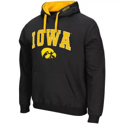 Men's Colosseum Black Iowa Hawkeyes Big & Tall Arch & Logo 2.0 Pullover Hoodie -Colosseum shop 5631782 ALT2