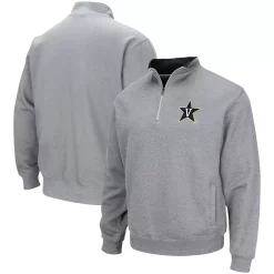 Men's Colosseum Heathered Gray Vanderbilt Commodores Tortugas Team Logo Quarter-Zip Jacket