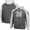 Men's Colosseum Gray/Arctic Camo Nebraska Huskers OHT Military Appreciation Tonal Raglan Pullover Hoodie