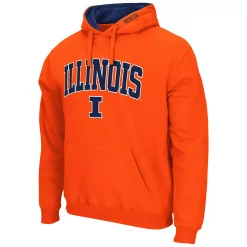 Men's Colosseum Orange Illinois Fighting Illini Arch & Logo 3.0 Pullover Hoodie -Colosseum shop 5634040 ALT2