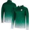 Men's Colosseum Green Michigan State Spartans Walter Quarter-Zip Windshirt