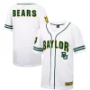 Men's Colosseum White/Green Baylor Bears Free Spirited Baseball Jersey