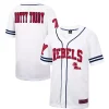 Men's Colosseum White/Navy Ole Miss Rebels Free Spirited Baseball Jersey