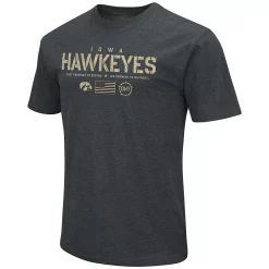 Men's Colosseum Heathered Black Iowa Hawkeyes OHT Military Appreciation Flag 2.0 T-Shirt -Colosseum shop 5681269 ALT2