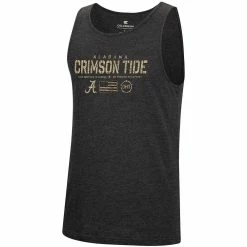 Men's Colosseum Heathered Black Alabama Crimson Tide Military Appreciation OHT Transport Tank Top -Colosseum shop 5682127 ALT2