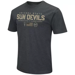 Men's Colosseum Heathered Black Arizona State Sun Devils OHT Military Appreciation Flag 2.0 T-Shirt -Colosseum shop 5682521 ALT2