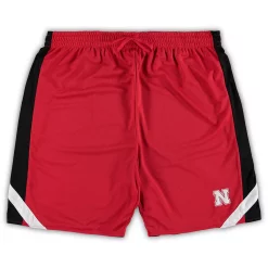 Men's Colosseum Scarlet/Black Nebraska Huskers Big & Tall Team Reversible Shorts -Colosseum shop 5683316 ALT2