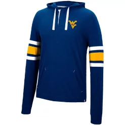 Men's Colosseum Navy West Virginia Mountaineers Lebowski Hoodie Long Sleeve T-Shirt -Colosseum shop 5683419 ALT2