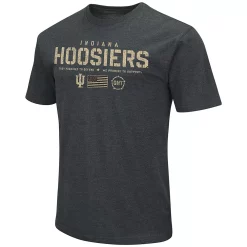Men's Colosseum Heathered Black Indiana Hoosiers OHT Military Appreciation Flag 2.0 T-Shirt -Colosseum shop 5694309 ALT2