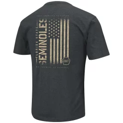 Men's Colosseum Heathered Black Florida State Seminoles OHT Military Appreciation Flag 2.0 T-Shirt -Colosseum shop 5694801 ALT2
