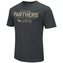 Men's Colosseum Heathered Black Pitt Panthers OHT Military Appreciation Flag 2.0 T-Shirt -Colosseum shop 5695292 ALT2