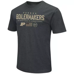 Men's Colosseum Heathered Black Purdue Boilermakers OHT Military Appreciation Flag 2.0 T-Shirt -Colosseum shop 5695297 ALT2