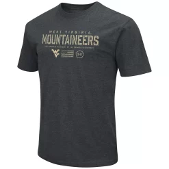 Men's Colosseum Heathered Black West Virginia Mountaineers OHT Military Appreciation Flag 2.0 T-Shirt -Colosseum shop 5695572 ALT2