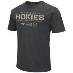 Men's Colosseum Heathered Black Virginia Tech Hokies OHT Military Appreciation Flag 2.0 T-Shirt -Colosseum shop 5695681 ALT2