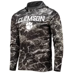 Men's Colosseum Black Clemson Tigers Mossy Oak Long Sleeve Hoodie T-Shirt -Colosseum shop 5727491 ALT2