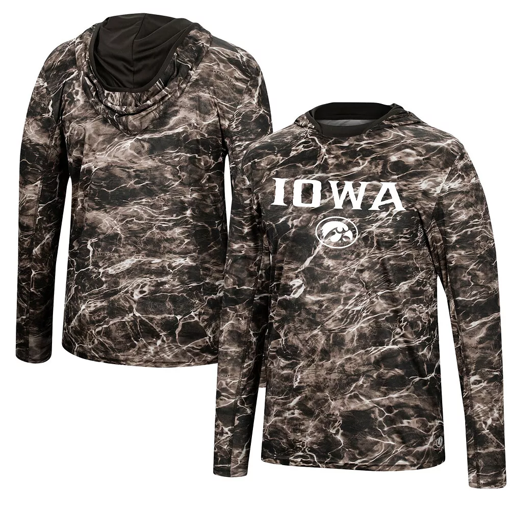 Men's Colosseum Black Iowa Hawkeyes Mossy Oak Long Sleeve Hoodie T-Shirt 1 Men's Colosseum Black Iowa Hawkeyes Mossy Oak Long Sleeve Hoodie T-Shirt