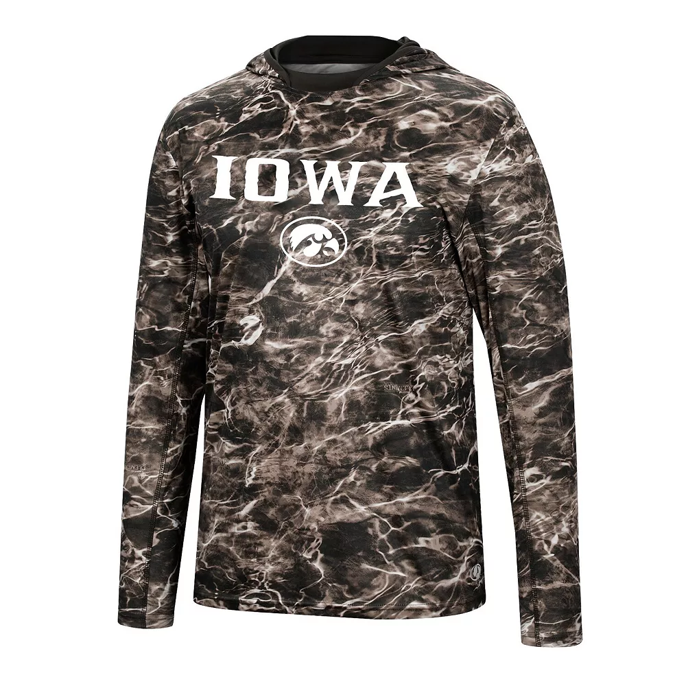 Men's Colosseum Black Iowa Hawkeyes Mossy Oak Long Sleeve Hoodie T-Shirt 3 Men's Colosseum Black Iowa Hawkeyes Mossy Oak Long Sleeve Hoodie T-Shirt - Image 3
