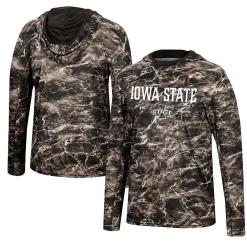 Men's Colosseum Black Iowa State Cyclones Mossy Oak Long Sleeve Hoodie T-Shirt