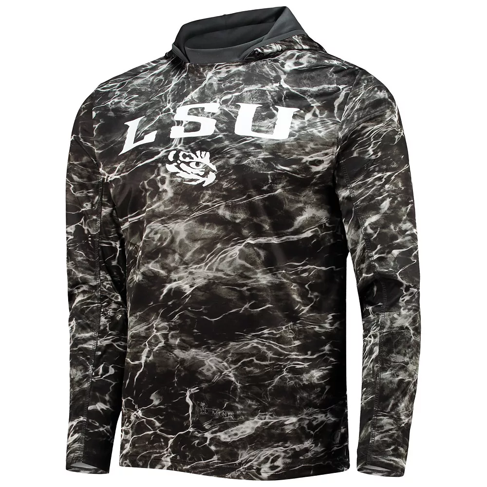 Men's Colosseum Black LSU Tigers Mossy Oak Long Sleeve Hoodie T-Shirt 2 Men's Colosseum Black LSU Tigers Mossy Oak Long Sleeve Hoodie T-Shirt - Image 2