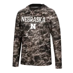 Men's Colosseum Black Nebraska Huskers Mossy Oak Long Sleeve Hoodie T-Shirt -Colosseum shop 5729188 ALT2