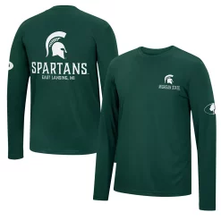 Men's Colosseum Green Michigan State Spartans Mossy Oak Long Sleeve T-Shirt