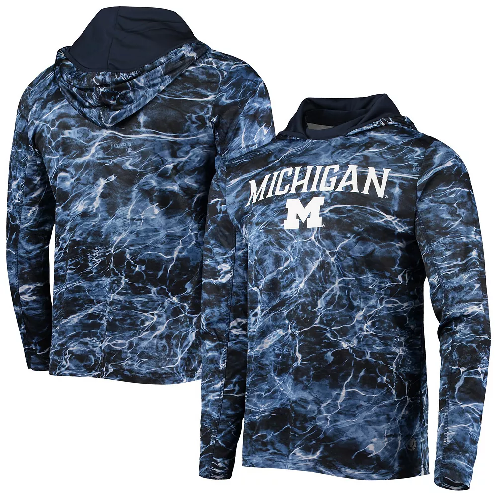 Men's Colosseum Navy Michigan Wolverines Mossy Oak Long Sleeve Hoodie T-Shirt 1 Men's Colosseum Navy Michigan Wolverines Mossy Oak Long Sleeve Hoodie T-Shirt