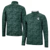 Men's Colosseum Green Michigan State Spartans Tivo Quarter-Zip Jacket