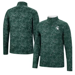 Men's Colosseum Green Michigan State Spartans Tivo Quarter-Zip Jacket -Colosseum shop 5762470 ALT