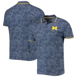 Men's Colosseum Navy Michigan Wolverines Speedman Polo