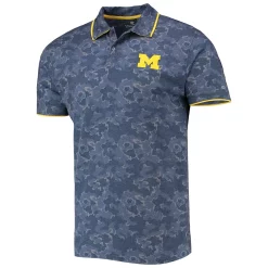 Men's Colosseum Navy Michigan Wolverines Speedman Polo -Colosseum shop 5821628 ALT2