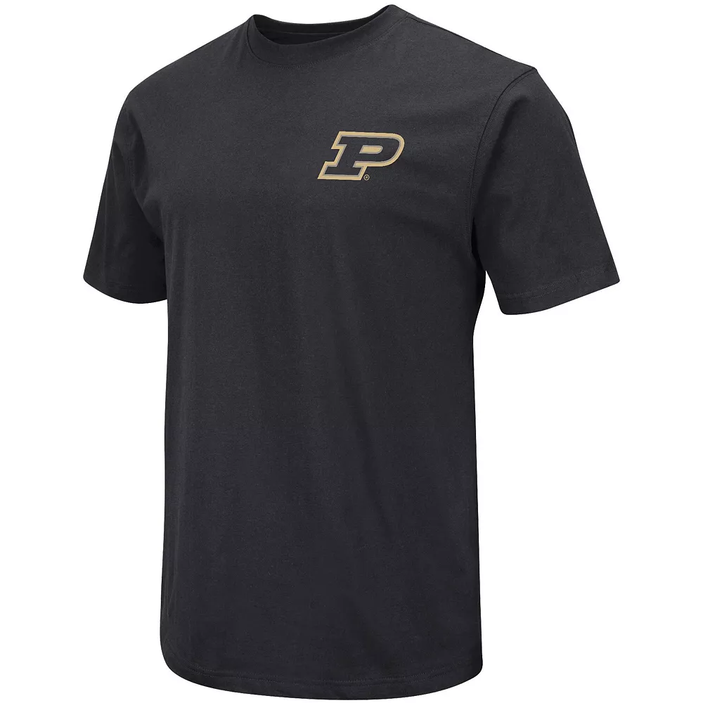 Men's Colosseum Black Purdue Boilermakers Baseball On-Deck 2-Hit T-Shirt 3 Men's Colosseum Black Purdue Boilermakers Baseball On-Deck 2-Hit T-Shirt - Image 3