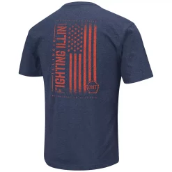 Men's Colosseum Navy Illinois Fighting Illini OHT Military Appreciation Flag 2.0 T-Shirt -Colosseum shop 5845480 ALT3