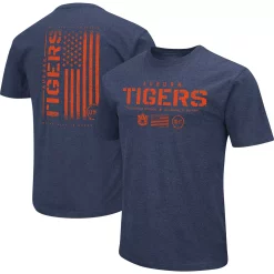 Men's Colosseum Navy Auburn Tigers OHT Military Appreciation Flag 2.0 T-Shirt