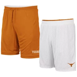 Men's Colosseum Texas Orange/White Texas Longhorns Wiggum Reversible Wordmark Shorts