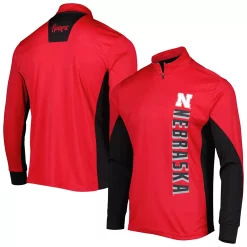 Men's Colosseum Scarlet Nebraska Huskers Bart Quarter-Zip Windshirt