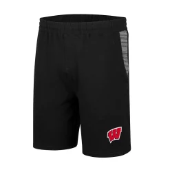 Men's Colosseum Black Wisconsin Badgers Wild Party Shorts -Colosseum shop 5915957 ALT2