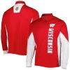 Men's Colosseum Red Wisconsin Badgers Bart Quarter-Zip Windshirt