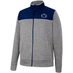 Men's Colosseum Charcoal/Navy Penn State Nittany Lions Putter Herringbone Full-Zip Jacket -Colosseum shop 5929907 ALT2