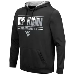 Men's Colosseum Black West Virginia Mountaineers Slash Stack 2.0 Pullover Hoodie -Colosseum shop 5930426 ALT2