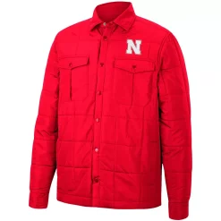 Men's Colosseum Scarlet Nebraska Huskers Detonate Quilted Full-Snap Jacket -Colosseum shop 5935553 ALT2